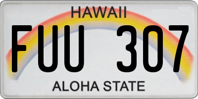 HI license plate FUU307
