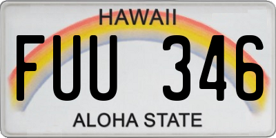 HI license plate FUU346