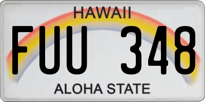 HI license plate FUU348