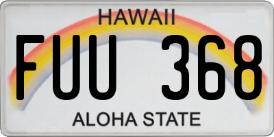 HI license plate FUU368