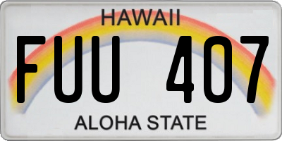 HI license plate FUU407