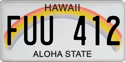 HI license plate FUU412