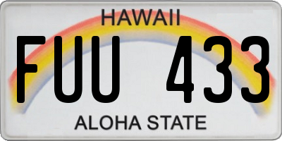 HI license plate FUU433