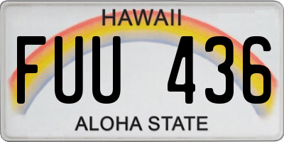 HI license plate FUU436