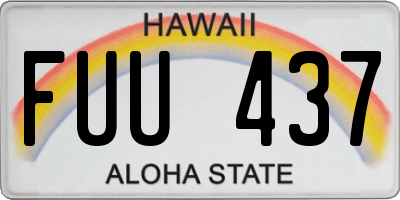 HI license plate FUU437