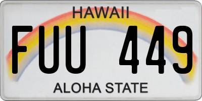 HI license plate FUU449