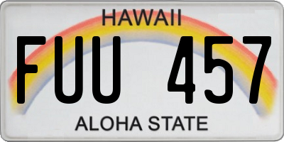HI license plate FUU457
