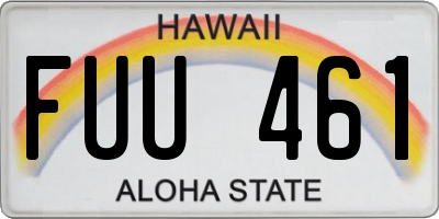 HI license plate FUU461