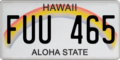 HI license plate FUU465