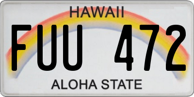 HI license plate FUU472