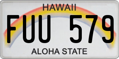 HI license plate FUU579