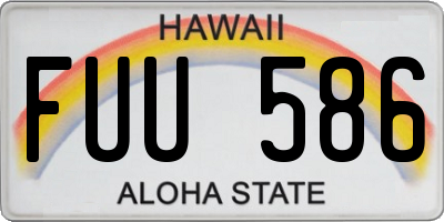 HI license plate FUU586