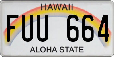 HI license plate FUU664