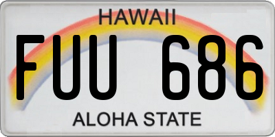 HI license plate FUU686