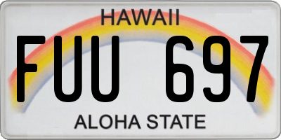 HI license plate FUU697