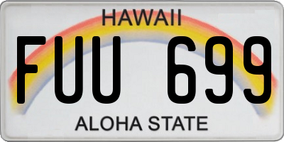 HI license plate FUU699