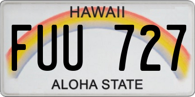 HI license plate FUU727