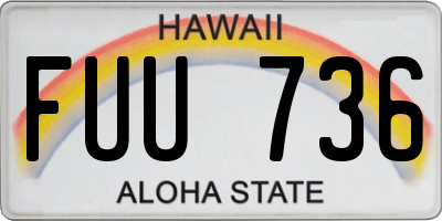 HI license plate FUU736