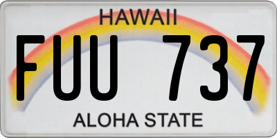 HI license plate FUU737