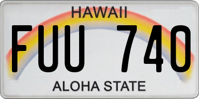 HI license plate FUU740