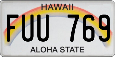 HI license plate FUU769