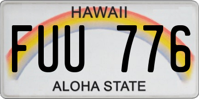 HI license plate FUU776