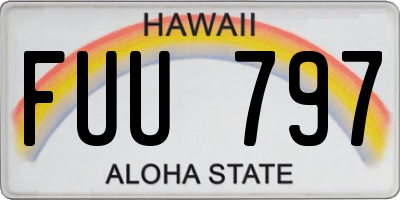 HI license plate FUU797