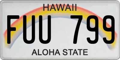 HI license plate FUU799