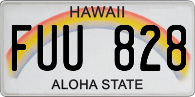 HI license plate FUU828