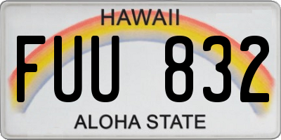 HI license plate FUU832
