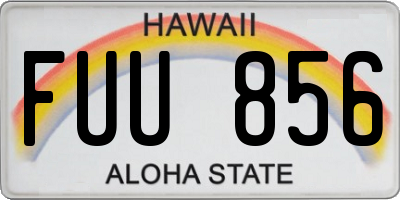 HI license plate FUU856