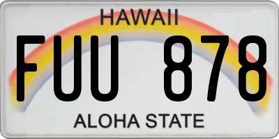 HI license plate FUU878