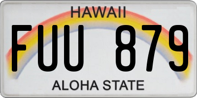 HI license plate FUU879