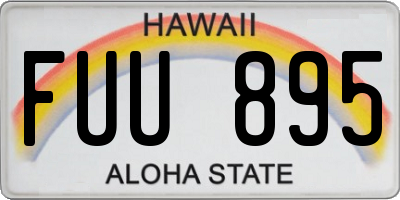 HI license plate FUU895