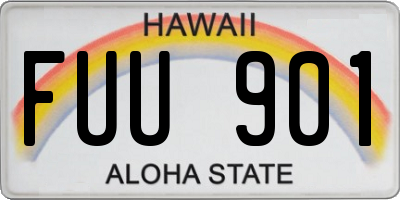 HI license plate FUU901