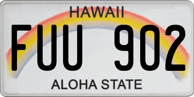 HI license plate FUU902