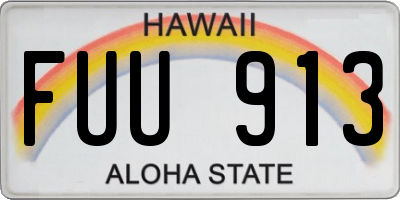 HI license plate FUU913