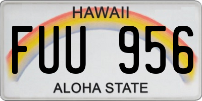 HI license plate FUU956