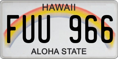 HI license plate FUU966