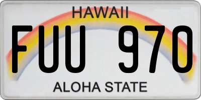 HI license plate FUU970