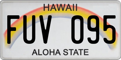 HI license plate FUV095