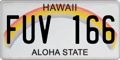 HI license plate FUV166