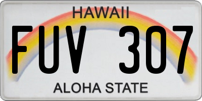 HI license plate FUV307