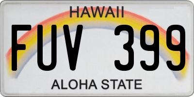 HI license plate FUV399