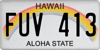 HI license plate FUV413