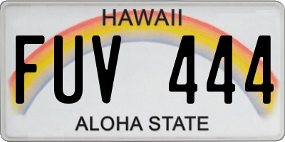HI license plate FUV444