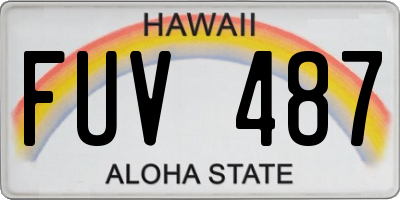 HI license plate FUV487