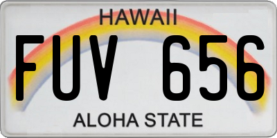 HI license plate FUV656