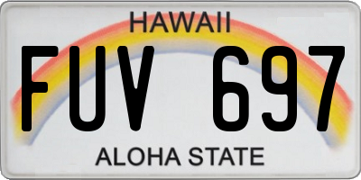 HI license plate FUV697
