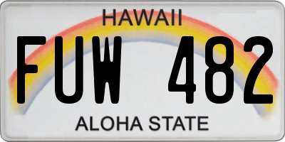 HI license plate FUW482